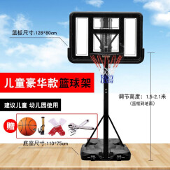 乃力 标准篮球架 可升降篮球框移动简易篮球架 家用户外篮球架 儿童豪华版1.6-2.1米