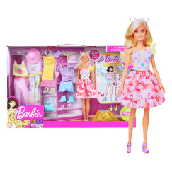 芭比（Barbie） 芭比娃娃套装大礼盒 公主换装过家家玩具 时尚甜美搭配礼盒GFB83