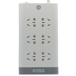 罗尔思（ROSS）W60(18)六位六孔多用儿童防护节能防火插座 插线板插排排插接线板拖线板开关插座 全长1.8米
