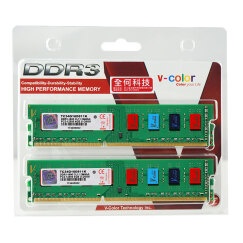 全何(V-Color) DDR3 1600 8GB(4GBx2) 台式机內存 彩条