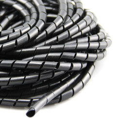 CHS电线包线缠绕管理线管黑色白色收纳绕线带埋线器缠绕管10mm黑色8米/卷 10卷起售