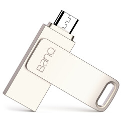 banq T80plus OTG手机U盘64GB USB3.0+Micro USB双接口高速手机电脑两用车载U盘增强版 珍珠银