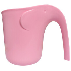 儿童水勺 宝宝戏水瓢 塑料洗头杯 粉红色