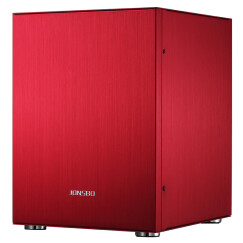 乔思伯（JONSBO）C2 红色 MINI机箱（支持24.5*21.5CM尺寸内主板/全铝机箱/ATX电源/80MM高内散热器）