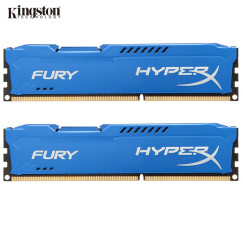 金士顿(Kingston) DDR3 1866 16GB(8G×2)套装 台式机内存 骇客神条 Fury雷电系列 蓝色