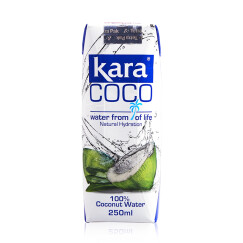 印尼进口 佳乐（kara）椰子水 250ml 青椰子汁 椰汁饮料