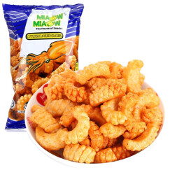 马来西亚进口 妙妙（MIAW MIAW）鱿鱼味卷(膨化食品) 60g 休闲零食 小吃