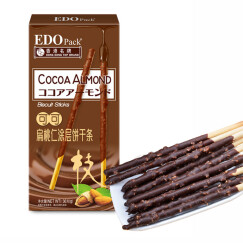 EDO PACK 饼干蛋糕 儿童零食 棒棒形手指饼干 涂层饼干条 扁桃仁 36g/盒