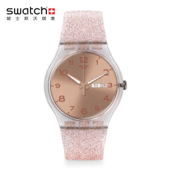 斯沃琪（Swatch）瑞士手表 原创炫彩系列粉色迷梦 石英女表SUOK703