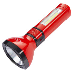 金莱特（KENNEDE）家用小手电筒充电式节能LED探照灯户外照明露营灯用塑料手电 KN-2112 红蓝随机发