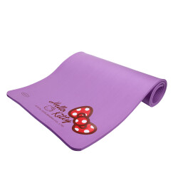 麦斯卡MESUCA 凯蒂猫（hellokitty） 成人瑜伽垫儿童舞蹈练功垫健身跳舞垫防滑 HBD7765-15mm紫色（含网包）