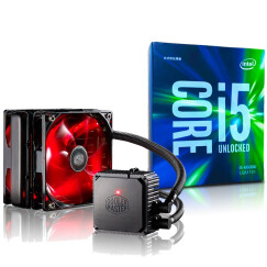 酷冷至尊(CoolerMaster)海神120V V3 PLUS CPU水冷散热器+酷睿i5-6600K 14纳米Skylake全新架构盒装CPU处理器