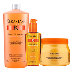 卡诗（KERASTASE） 【欧洲进口】巴黎 卡诗/Kerastase 男士女士洗发水强 奥丽柔顺套装 洗发1L+发膜500ml+精油喷雾