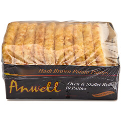安维（Anwell）美国原味薯饼 620g 冷冻薯饼 速食 牛排好搭档 半成品菜