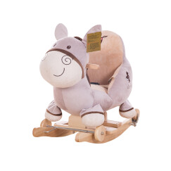 好马（HAOMA） 好马新年礼物儿童婴儿创意玩具拉杆多功能高椅背音乐儿童节礼物摇摇马 小驴