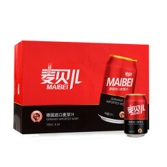 麦贝儿 MAIBEI 啤酒味黑麦汁植物饮料310ml*24罐