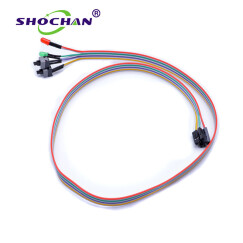 首千（SHOCHAN） 台式机主机机箱跳线电源开关 电脑重启开机线按钮power带LED 电脑主机带灯双开关线SQ-YC203 10条