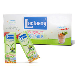 力大狮 Lactasoy 绿茶味豆奶 250ml*12盒 泰国进口 营养早餐 豆奶