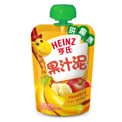 亨氏 (Heinz)4段  婴幼儿辅食 宝宝零食 苹果香蕉 乐维滋婴儿辅食水果泥120g(1-3岁适用)