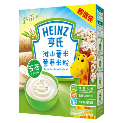 亨氏 (Heinz)2段 婴幼儿辅食  淮山薏米含益生元 宝宝米粉米糊 400g (辅食添加初期-36个月适用)