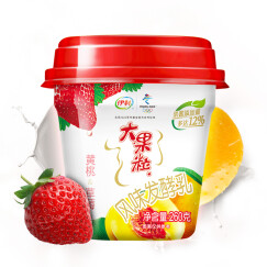 伊利 大果粒 风味发酵乳 黄桃+草莓酸奶酸牛奶 260g*1（2件起售）