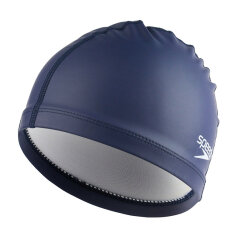速比涛（Speedo） 泳帽 长发防水游泳帽 PU材料 柔软舒适  男女士时尚 新款 海蓝