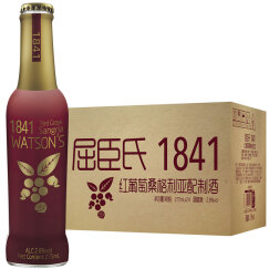 屈臣氏（Watsons）1841 红葡萄桑格利亚（含酒精饮料）275ml*24支 整箱装