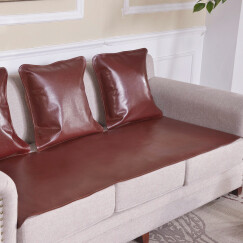 原牧 头层水牛皮凉席红木沙发垫 夏季牛皮坐垫椅垫子 单张 红棕对拼