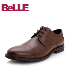 BELLE/百丽皮鞋男头层牛皮商务正装鞋25902AM7 棕色 42