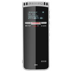 爱国者(aigo)  录音笔 R5530 8G 微型 专业高清远距降噪 MP3播放器 炫黑6.6mm轻薄机身 带背夹 黑色