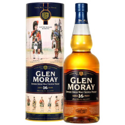 格兰莫雷（Glen Moray）洋酒 16年 斯佩塞 单一麦芽 威士忌 700ml