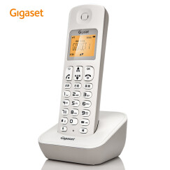 Gigaset原西门子数字无绳电话机 无线座机 子母机 办公家用固话屏幕背光中文显示双高清免提A190L单机(白)