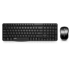 雷柏（Rapoo） 1860 无线鼠标键盘套装 无线键盘鼠标套装 无线键鼠套装 电脑键盘 笔记本键盘 黑色