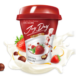 伊利 JoyDay 风味发酵乳 吸果杯巧克力豆&草莓酸奶酸牛奶 220g*1（2件起售）