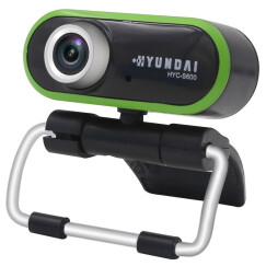现代（HYUNDAI）摄像头电脑台式机视频摄像头 免驱网络高清内置麦克风摄像头HYC-S600黑绿