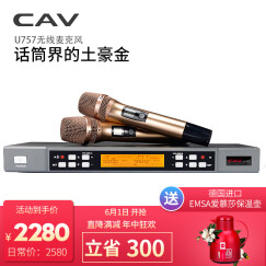 CAV U757 无线话筒高保真无线麦克风主持演出演讲家用智能话筒 音响 音箱