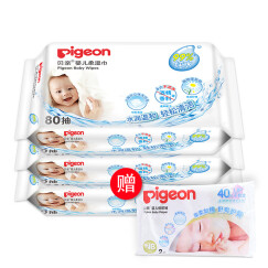 贝亲（Pigeon）婴儿柔湿巾 湿纸巾 80片装（3包）PL224