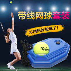 天龙 带线网球单人训练器套装 皮筋球弹力绳回弹球 底盘+带线网球（带绳）