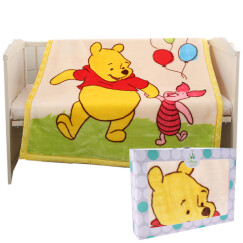 迪士尼宝宝儿童毛毯双层加厚婴儿毯子盖被子礼盒装粉色DA745KR99P0111