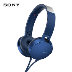 索尼（SONY）MDR-XB550AP 重低音立体声耳机 头戴式 蓝色