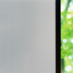 万域（wanyu） 静电玻璃纸自粘磨砂玻璃贴膜卫生间浴室办公室窗户玻璃贴纸防水防晒透光不透明 百叶窗 0.9X2米