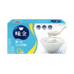 味全 慢一点 0脂肪原味酸奶 优酪乳  100g*8 （新老包装 随机发货）