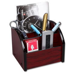 信发（TRNFA） TN-A03 笔筒木质收纳座 办公桌面整理置物柜 化妆品遥控器收纳用品架
