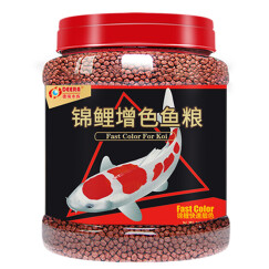 DEERA锦鲤鱼粮 金鱼锦鲤饲料 增色增红鱼食热带鱼发财鱼 小粒 2毫米 1.2kg