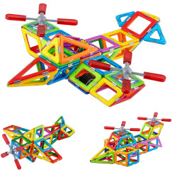 琛达（MAGSPACE）66件决战星空套装 第二代精钢系列百变提拉玩具 早教益智建构拼搭拼插积木磁力片