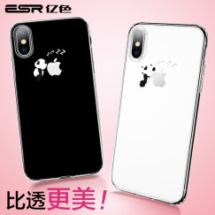 亿色(ESR) 苹果x/xs手机壳iPhonex/xs保护套 防摔透明硅胶壳潮 抖音同款个性图案  苹什么系列-瞌睡熊