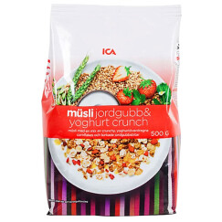 瑞典进口 ICA 草莓酸奶麦片500g