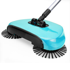 安尚不用电自动手推式扫地机水洗扫地机器人手动吸尘器地板清洁器扫帚 新款蓝色