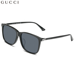 GUCCI 古驰 eyewear墨镜男 轻便时尚男士太阳镜 驾驶可佩带 GG0017SA-001 黑色镜框灰色镜片 58mm