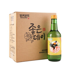 好天好饮（GOODDAY）韩国烧酒原瓶进口 水果味汽泡配制酒5度360ml*6瓶整箱装